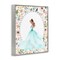 Stupell Industries Blue Princess with Pearl Border Framed Giclee, design by Christine Simpson Art